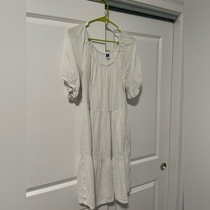Old Navy pure white babydoll dress flowy XL tall